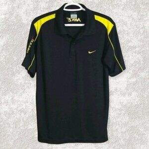 Nike Men's Polo Top Size L Sphere Dry Taining Golf Sports Swish Spell Out
